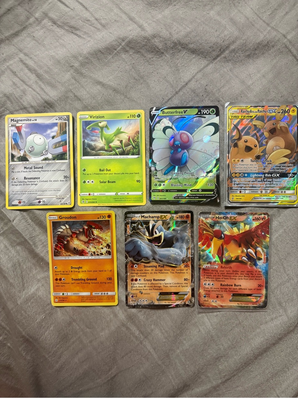 Pokémon TCG Assorted Holographic Card Lot Raichu & Alolan Raichu GX 54/236